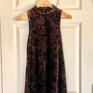 Mini velvet dress